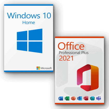 Microsoft Windows 10 Home + Microsoft Office 2021 Professional Plus