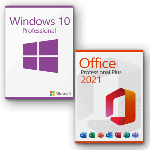 Microsoft Windows 10 Professional + Microsoft Office 2021 Professional Plus Licenza per 3PC