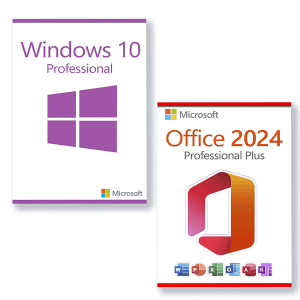 Microsoft Office 2024 Professional Plus + Microsoft Windows 10 Professional Licenza per 3 PC