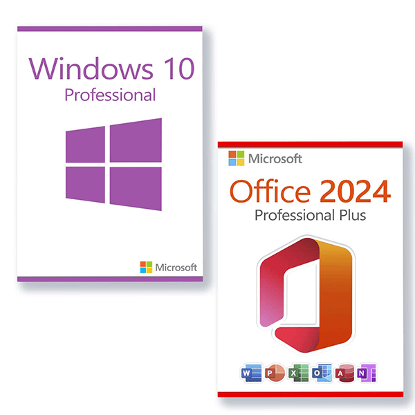 Microsoft Office 2024 Professional Plus + Microsoft Windows 10 Professional Licenza per 3 PC