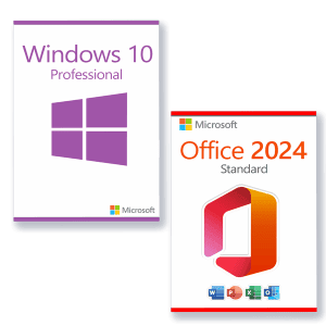 Microsoft Office 2024 Standard + Microsoft Windows 10 Professional Licenza per 3 PC