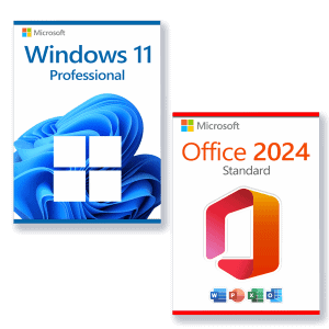 Microsoft Office 2024 Standard + Microsoft Windows 11 Professional Licenza per 3 PC