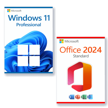 Microsoft Office 2024 Standard + Microsoft Windows 11 Professional Licenza per 3 PC