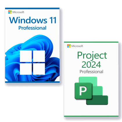 Microsoft Windows 11 Professional + Microsoft Project 2024 Professional Licenza per 3 PC